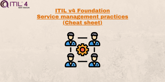 Service Management Practices (cheatsheet) – ITILv4